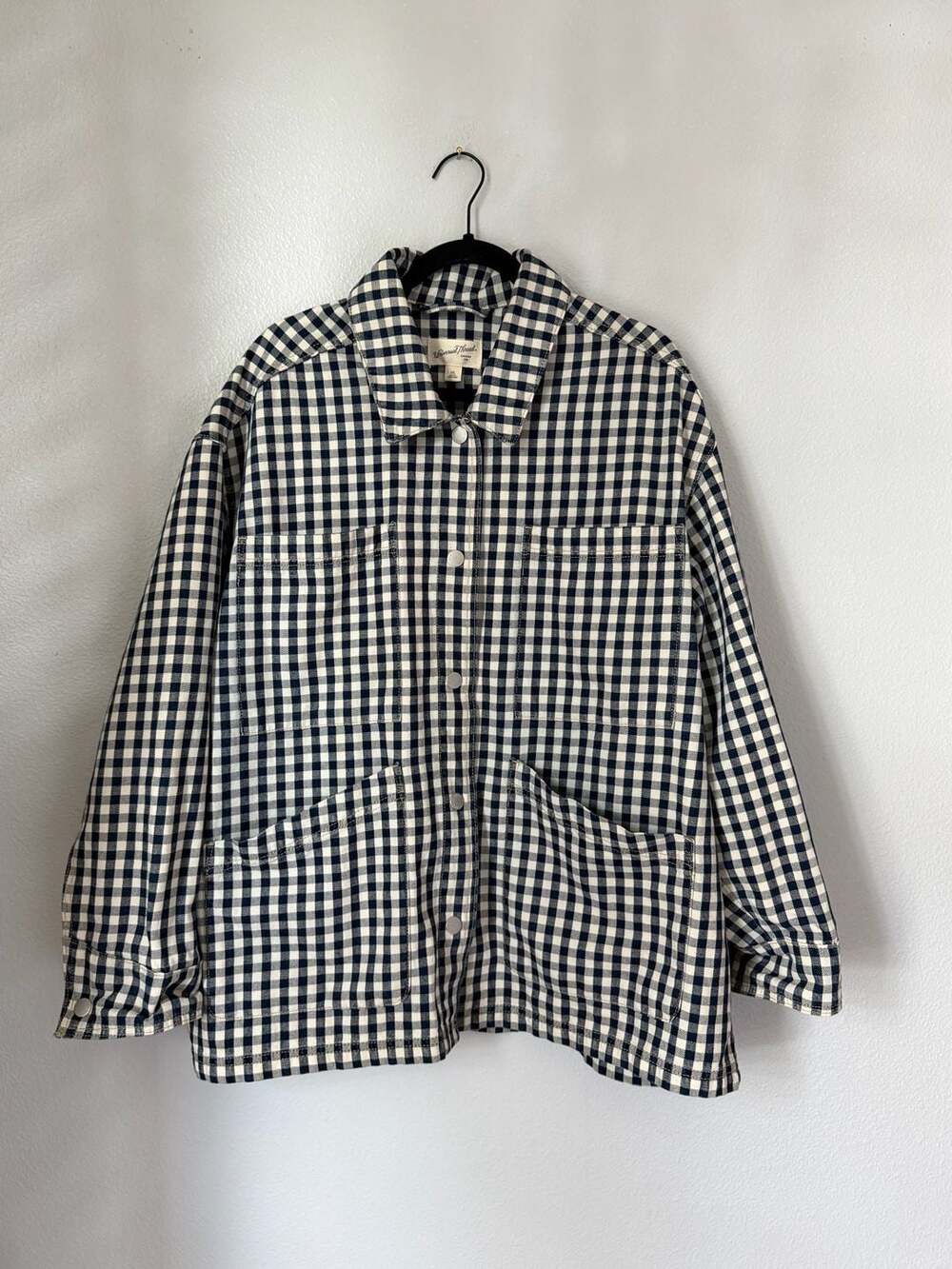 Universal Thread Denim Chore Coat Size XXL Gingham Blue